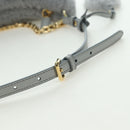 PRADA Shoulder Bag Mouton 3way Gray Gold Auth 177976SM-15
