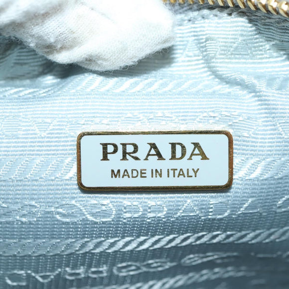 PRADA Shoulder Bag Mouton 3way Gray Gold Auth 177976SM