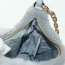 PRADA Shoulder Bag Mouton 3way Gray Gold Auth 177976SM-25