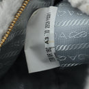 PRADA Shoulder Bag Mouton 3way Gray Gold Auth 177976SM-10