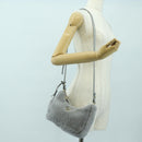 PRADA Shoulder Bag Mouton 3way Gray Gold Auth 177976SM-29