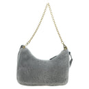 PRADA Shoulder Bag Mouton 3way Gray Gold Auth 177976SM-2