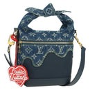 LOUIS VUITTON Monogram Denim Drip Japanese Cruiser Bag Blue M45970 Auth 177977SM-1