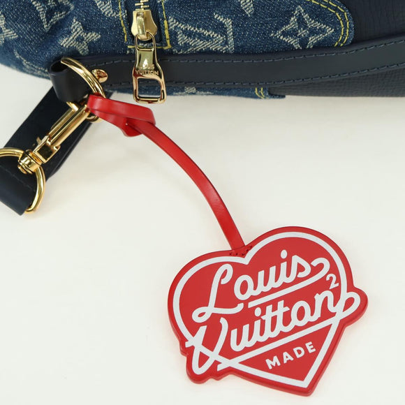 LOUIS VUITTON Monogram Denim Drip Japanese Cruiser Bag Blue M45970 Auth 177977SM