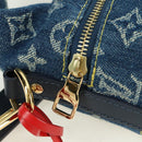 LOUIS VUITTON Monogram Denim Drip Japanese Cruiser Bag Blue M45970 Auth 177977SM-19