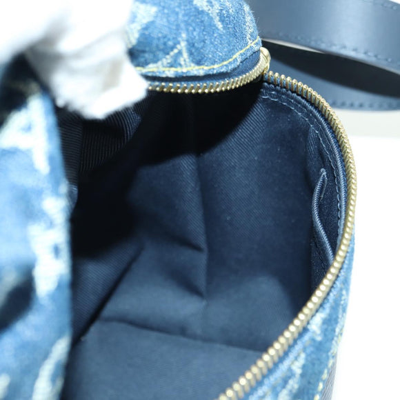 LOUIS VUITTON Monogram Denim Drip Japanese Cruiser Bag Blue M45970 Auth 177977SM