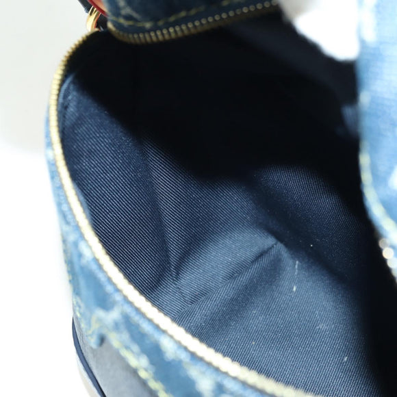 LOUIS VUITTON Monogram Denim Drip Japanese Cruiser Bag Blue M45970 Auth 177977SM