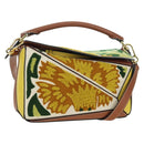 LOEWE Puzzle Bag Small Hammock Hand Bag Leather Brown Gold Auth 177978SM-1