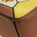 LOEWE Puzzle Bag Small Hammock Hand Bag Leather Brown Gold Auth 177978SM-17