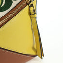 LOEWE Puzzle Bag Small Hammock Hand Bag Leather Brown Gold Auth 177978SM-20