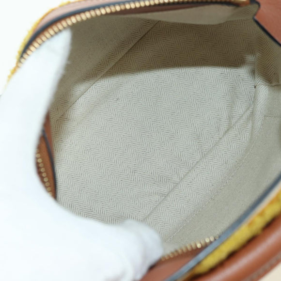 LOEWE Puzzle Bag Small Hammock Hand Bag Leather Brown Gold Auth 177978SM