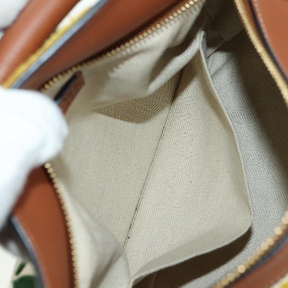 LOEWE Puzzle Bag Small Hammock Hand Bag Leather Brown Gold Auth 177978SM
