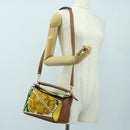 LOEWE Puzzle Bag Small Hammock Hand Bag Leather Brown Gold Auth 177978SM-27