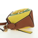 LOEWE Puzzle Bag Small Hammock Hand Bag Leather Brown Gold Auth 177978SM-3