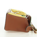 LOEWE Puzzle Bag Small Hammock Hand Bag Leather Brown Gold Auth 177978SM-4