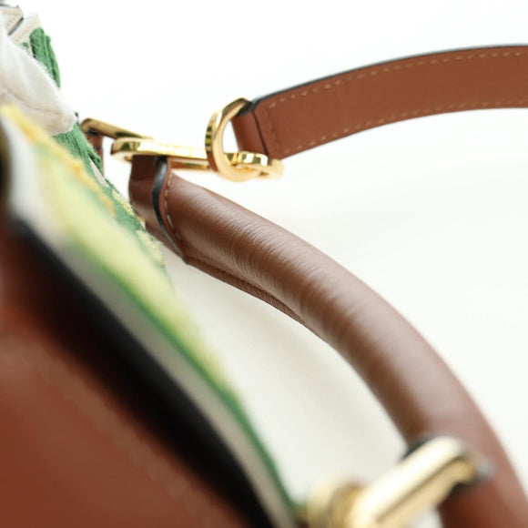 LOEWE Puzzle Bag Small Hammock Hand Bag Leather Brown Gold Auth 177978SM