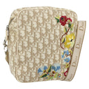 Christian Dior Trotter Canvas Shoulder Bag PVC Beige Silver Auth 177979A-1