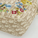 Christian Dior Trotter Canvas Shoulder Bag PVC Beige Silver Auth 177979A-9