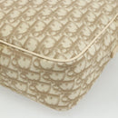 Christian Dior Trotter Canvas Shoulder Bag PVC Beige Silver Auth 177979A-15