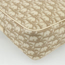 Christian Dior Trotter Canvas Shoulder Bag PVC Beige Silver Auth 177979A-16