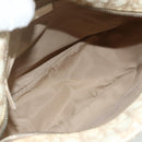 Christian Dior Trotter Canvas Shoulder Bag PVC Beige Silver Auth 177979A-11