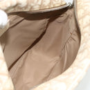 Christian Dior Trotter Canvas Shoulder Bag PVC Beige Silver Auth 177979A-20