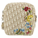 Christian Dior Trotter Canvas Shoulder Bag PVC Beige Silver Auth 177979A-13