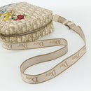 Christian Dior Trotter Canvas Shoulder Bag PVC Beige Silver Auth 177979A-7
