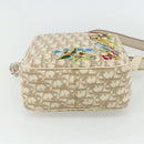 Christian Dior Trotter Canvas Shoulder Bag PVC Beige Silver Auth 177979A-5