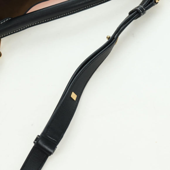 LOEWE Shoulder Bag Leather 2way White Gold Auth 177982SM
