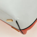 LOEWE Shoulder Bag Leather 2way White Gold Auth 177982SM-14