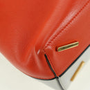 LOEWE Shoulder Bag Leather 2way White Gold Auth 177982SM-15