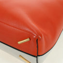 LOEWE Shoulder Bag Leather 2way White Gold Auth 177982SM-16