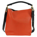 LOEWE Shoulder Bag Leather 2way White Gold Auth 177982SM-3