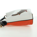 LOEWE Shoulder Bag Leather 2way White Gold Auth 177982SM-4