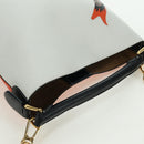LOEWE Shoulder Bag Leather 2way White Gold Auth 177982SM-6