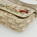 Christian Dior Trotter Canvas Shoulder Bag PVC Beige Silver Auth 177983A-10