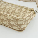 Christian Dior Trotter Canvas Shoulder Bag PVC Beige Silver Auth 177983A-12