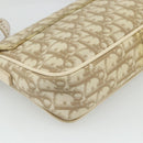 Christian Dior Trotter Canvas Shoulder Bag PVC Beige Silver Auth 177983A-13