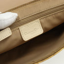 Christian Dior Trotter Canvas Shoulder Bag PVC Beige Silver Auth 177983A-15