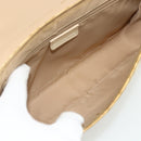 Christian Dior Trotter Canvas Shoulder Bag PVC Beige Silver Auth 177983A-16