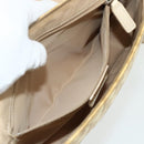 Christian Dior Trotter Canvas Shoulder Bag PVC Beige Silver Auth 177983A-20