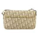 Christian Dior Trotter Canvas Shoulder Bag PVC Beige Silver Auth 177983A-3