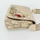 Christian Dior Trotter Canvas Shoulder Bag PVC Beige Silver Auth 177983A-5