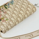 Christian Dior Trotter Canvas Shoulder Bag PVC Beige Silver Auth 177983A-6