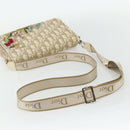 Christian Dior Trotter Canvas Shoulder Bag PVC Beige Silver Auth 177983A-7
