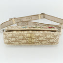 Christian Dior Trotter Canvas Shoulder Bag PVC Beige Silver Auth 177983A-9