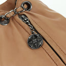 CHANEL Matelasse Chain Backpack Lamb Skin Beige Silver CC Auth 177984SAV-20