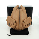 CHANEL Matelasse Chain Backpack Lamb Skin Beige Silver CC Auth 177984SAV-30