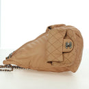 CHANEL Matelasse Chain Backpack Lamb Skin Beige Silver CC Auth 177984SAV-4
